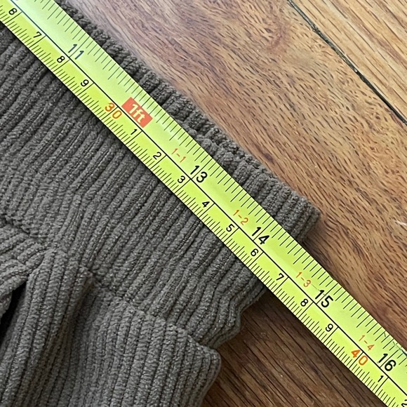 HALARA High Waisted Pocket Straight Leg Mop Corduroy Pants Medium Brown NEW - Picture 7 of 9